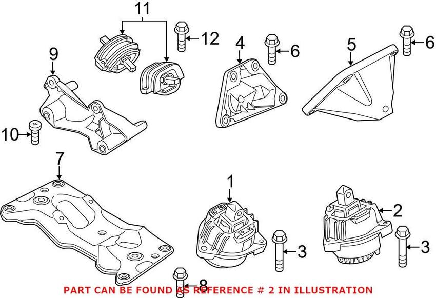 BMW Engine Mount 22117935149